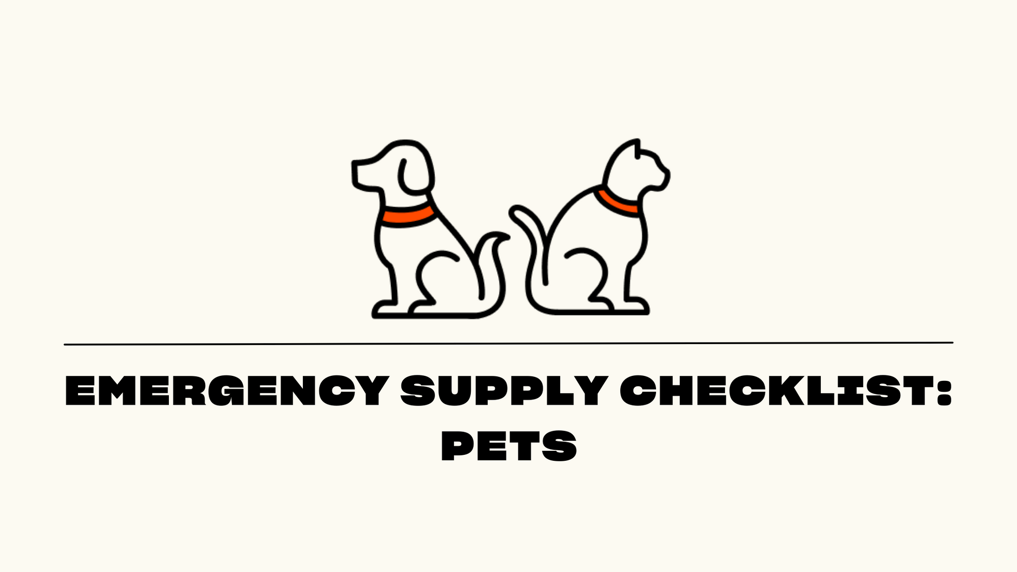 Emergency Supply List for Pets